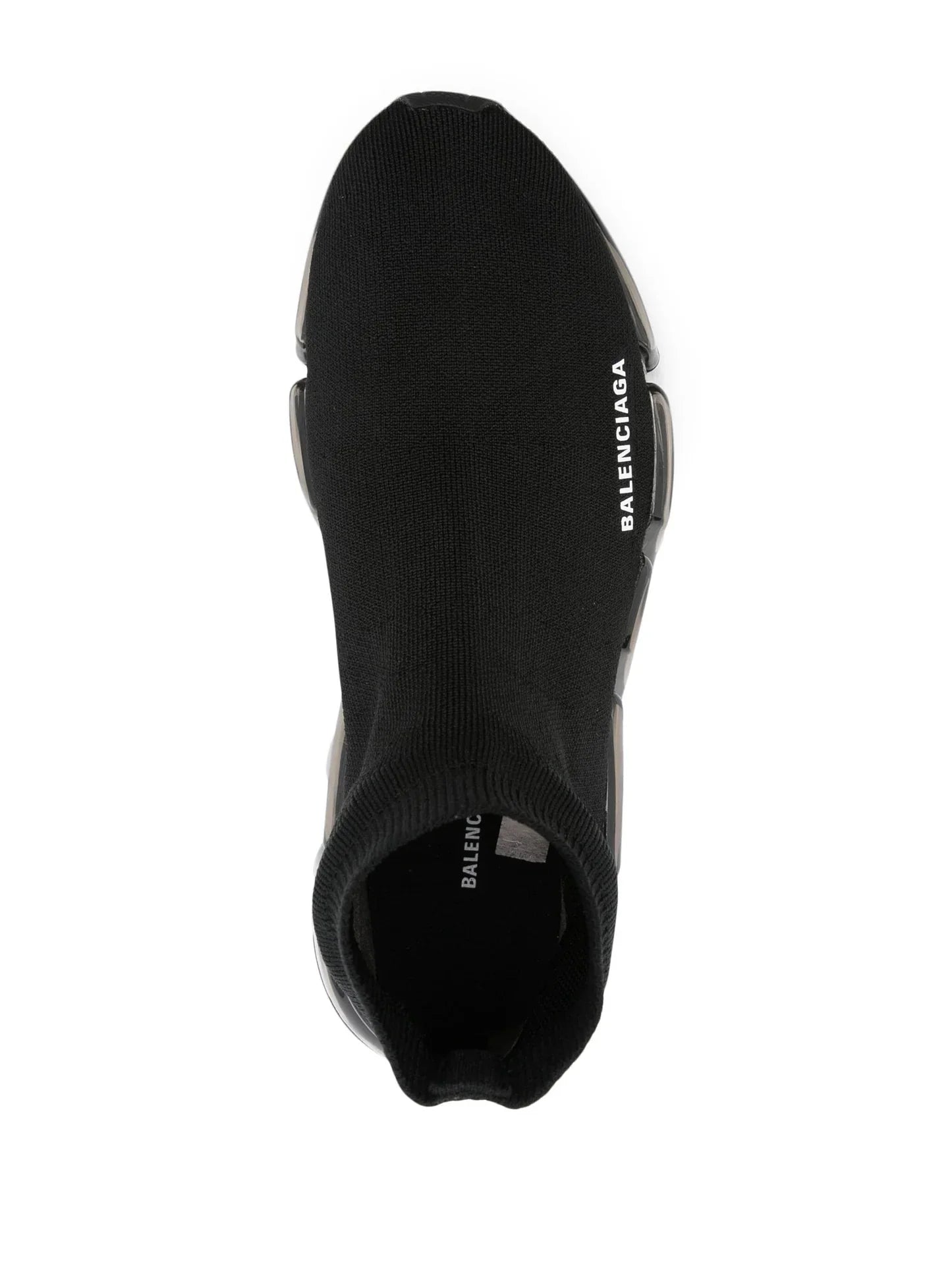 BALENCIAGA Speed 2.0 Full Clear Sole Recycled Knit Trainers Black