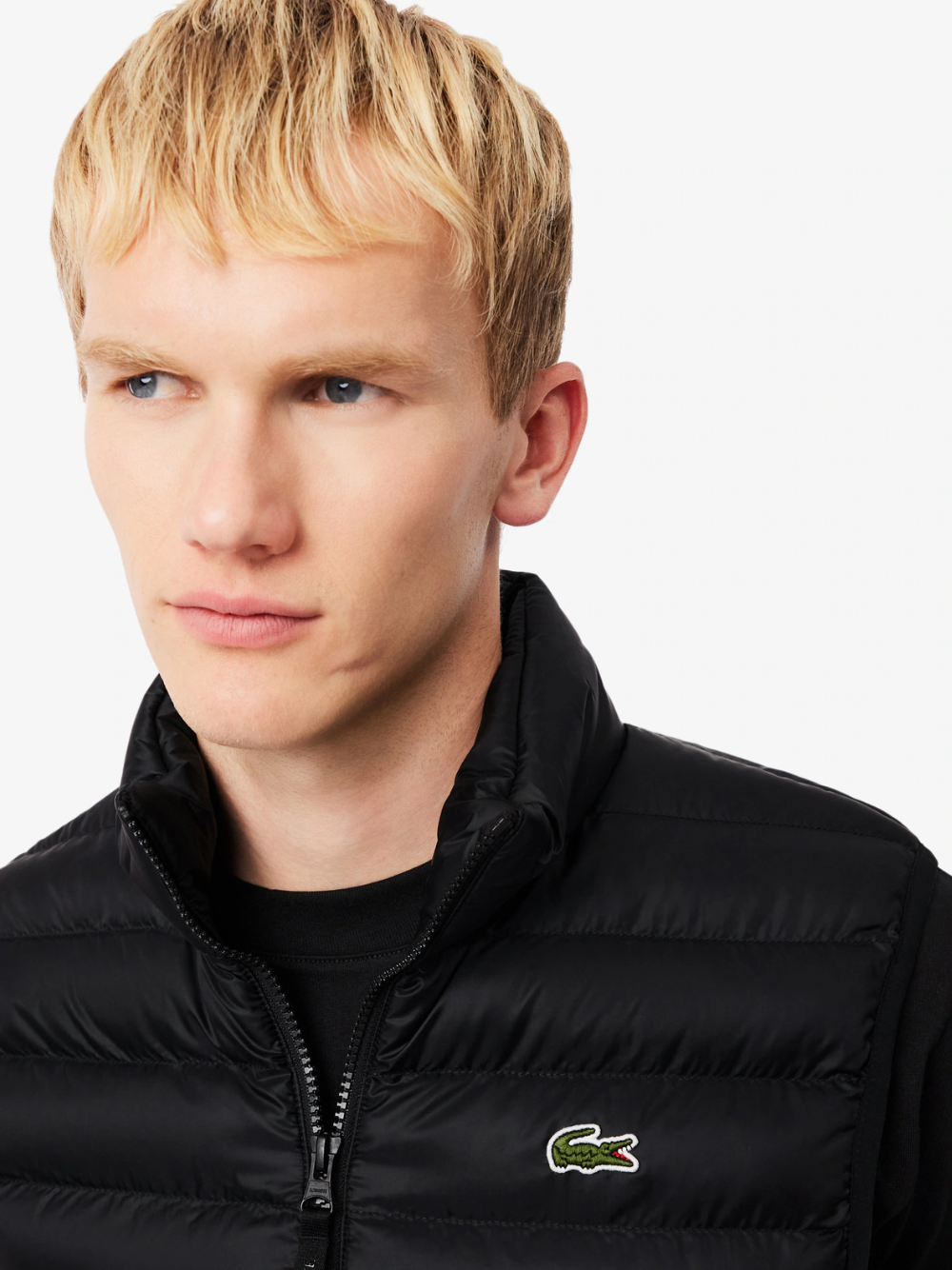 LACOSTE Water-Repellent Puffed Vest Black
