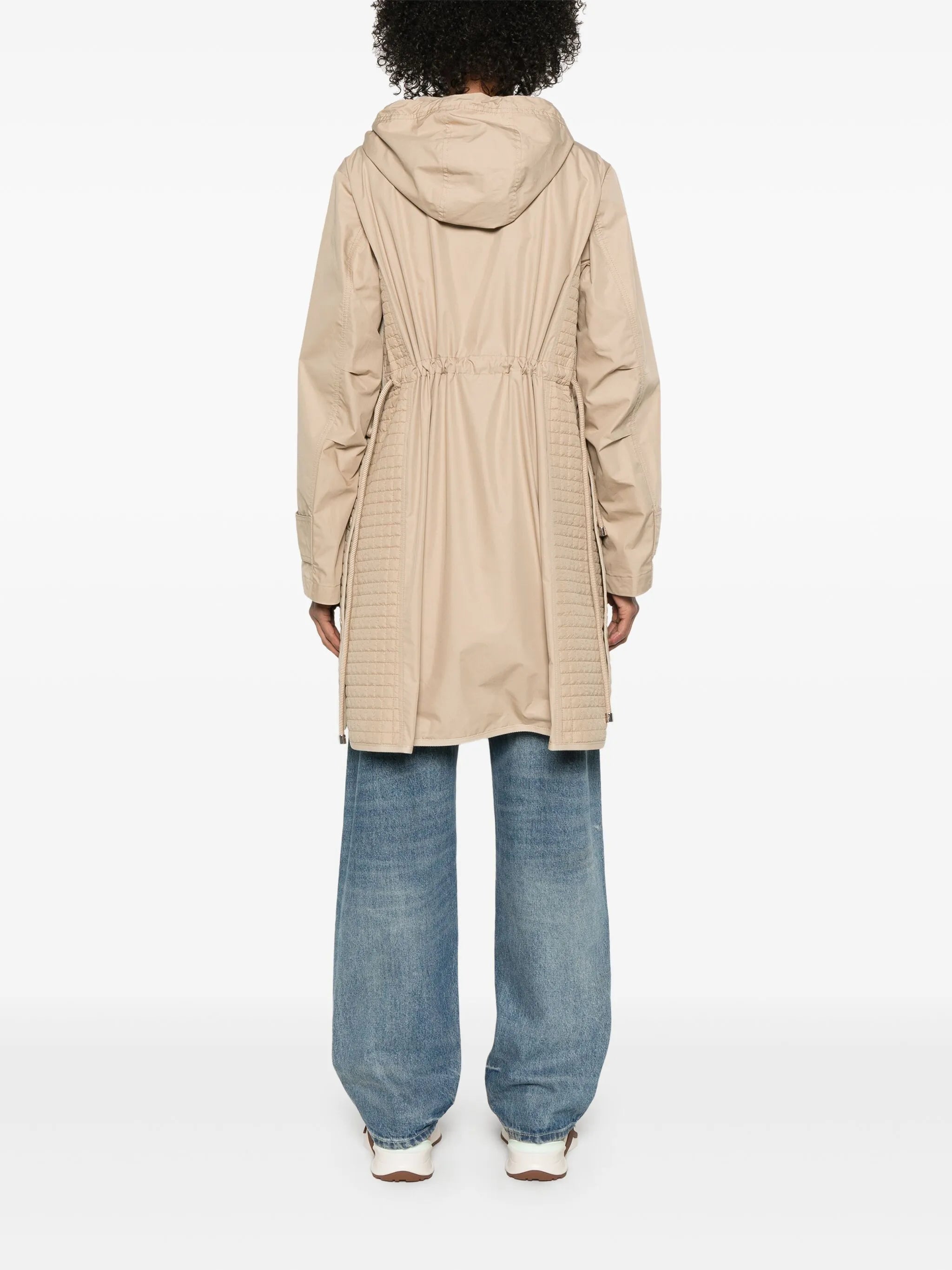 MONCLER WOMEN Meudon 3-in-1 Hooded Down Parka Coat Beige