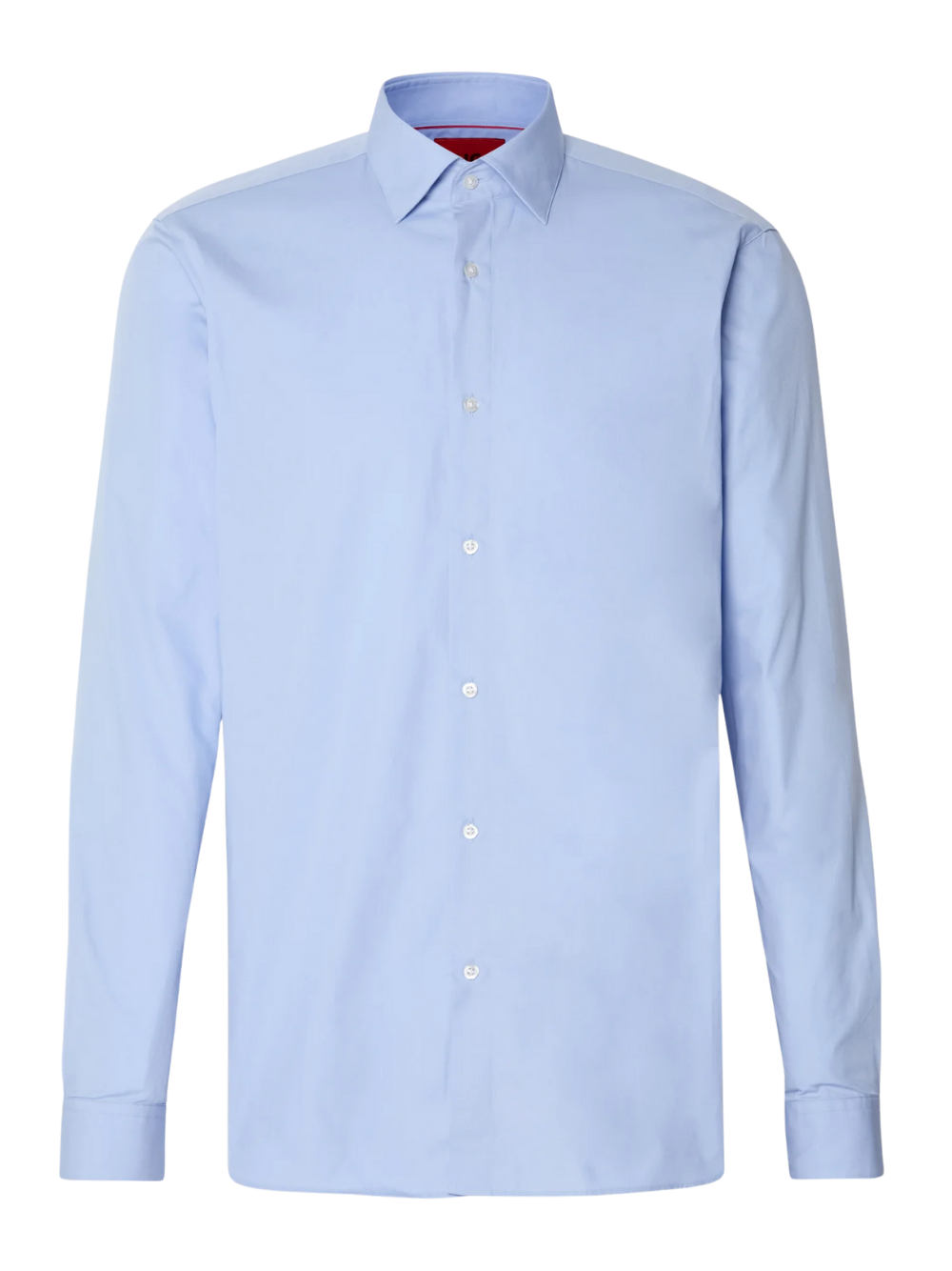 HUGO Valerio Modern-Fit Shirt In Easy-Iron Cotton Poplin Light Blue