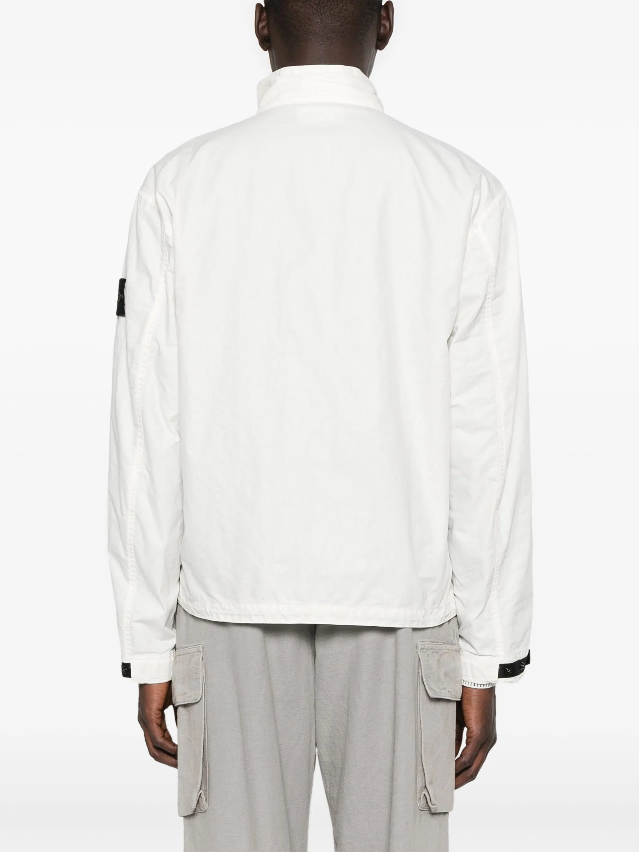 STONE ISLAND Nylon Windbreaker Jacket White