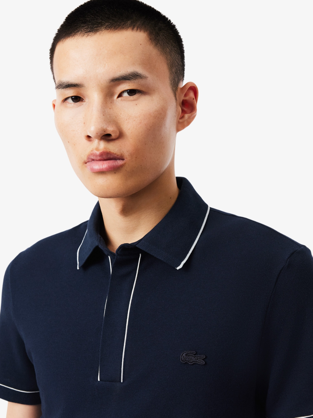 LACOSTE Regular Fit Paris Stretch Piqué Polo Shirt Midnight Blue