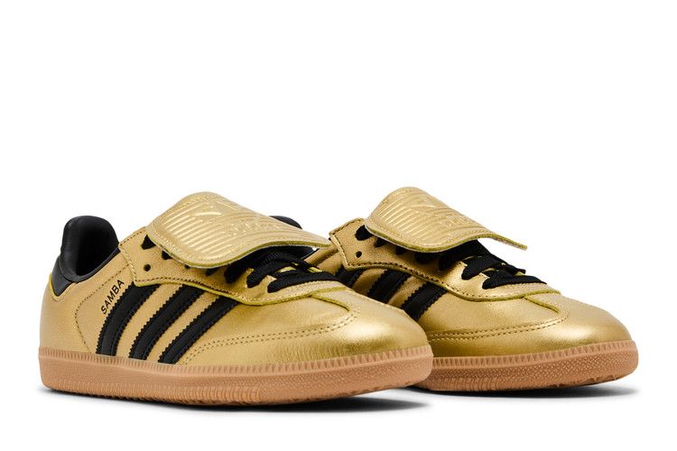 adidas Samba LT Gold Metallic Black Gum (Women's)