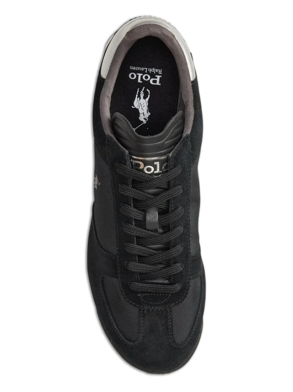 RALPH LAUREN Varick Suede & Oxford Sneakers Black/Grey