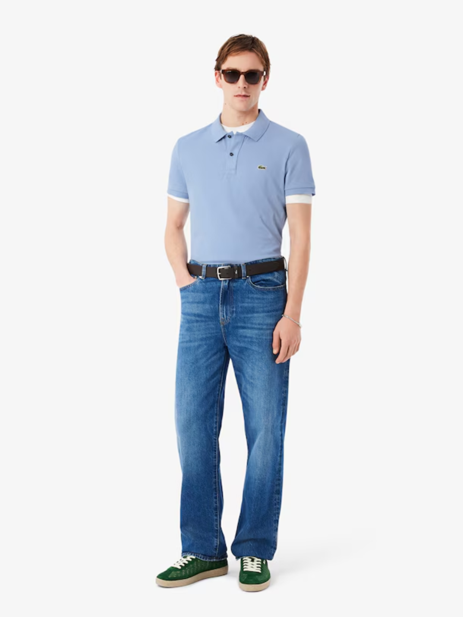 LACOSTE Slim Fit L.12.12 Original Polo Shirt Light Blue