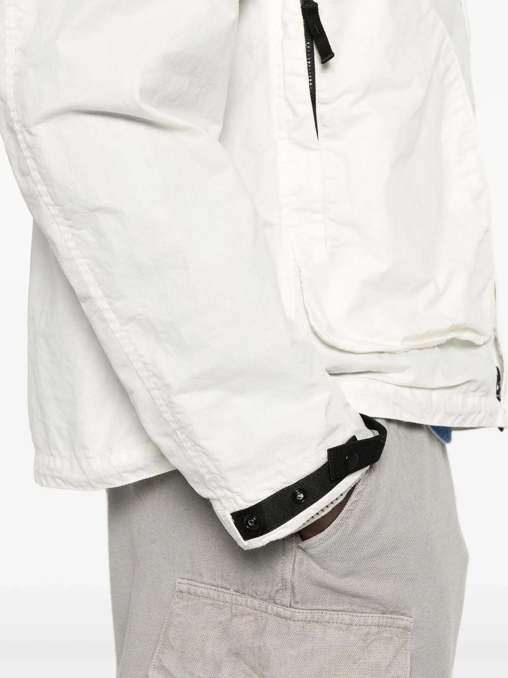STONE ISLAND Nylon Windbreaker Jacket White