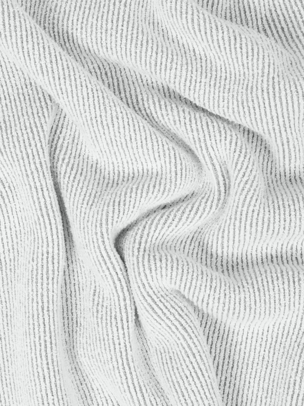 STONE ISLAND Plated Rib Cotton Bouclé Jumper Pearl Grey Melange