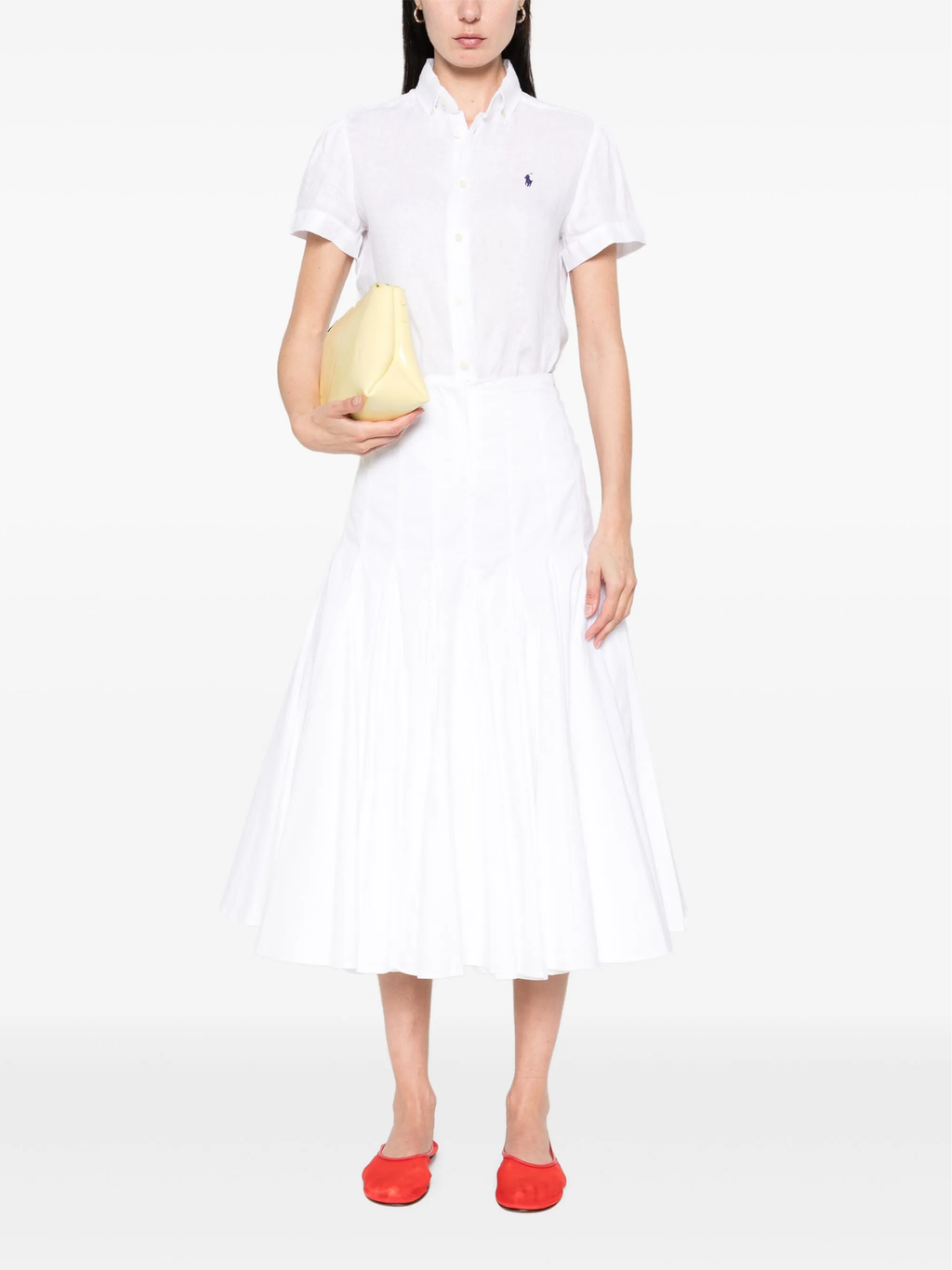 RALPH LAUREN WOMEN Linen Short-sleeve Shirt White