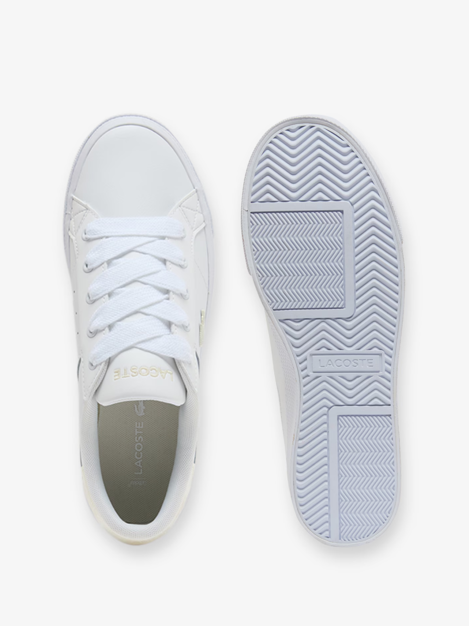 LACOSTE WOMEN Ziane Platform Leather Sneakers White/Off-White