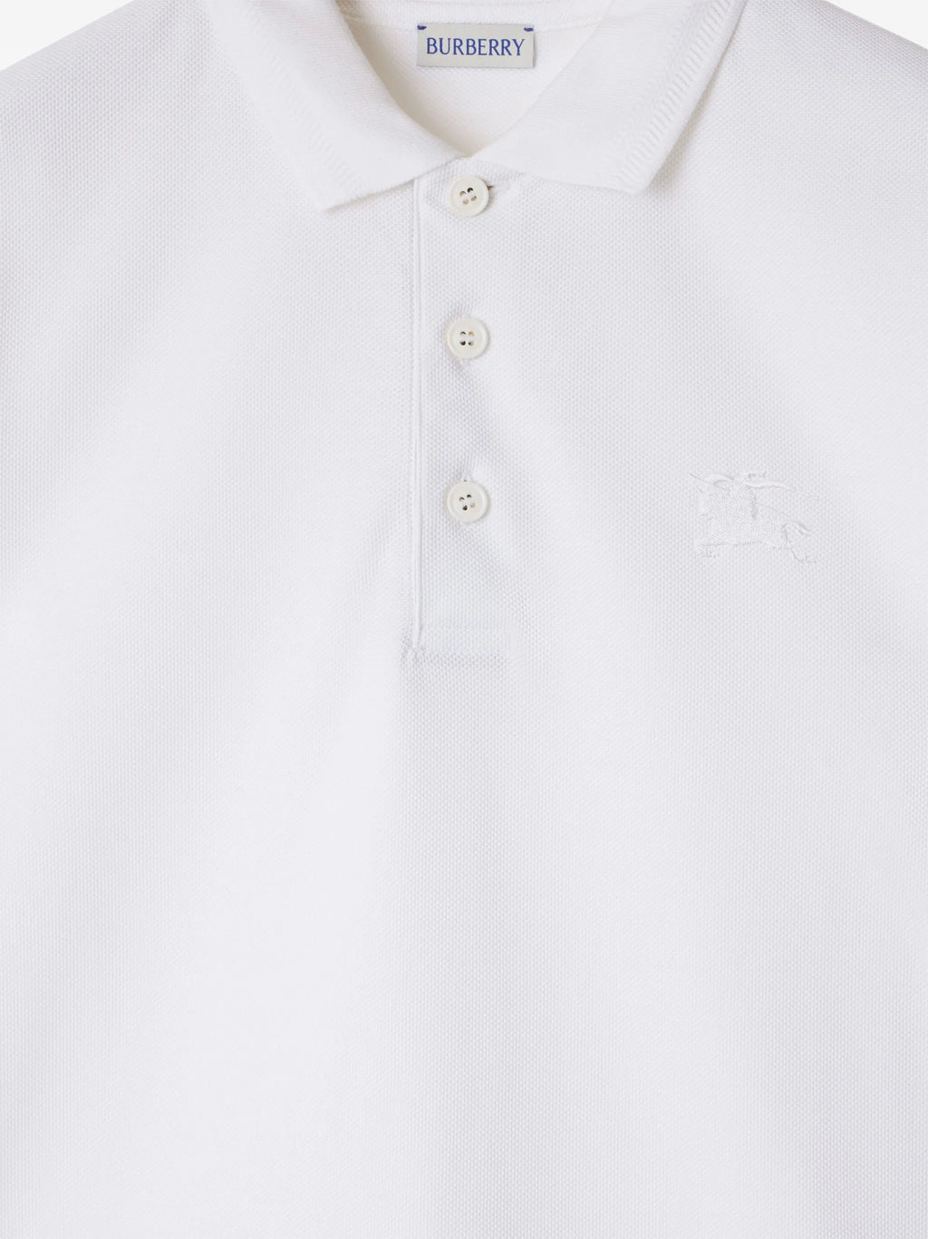 BURBERRY Cotton EKD Polo Shirt White
