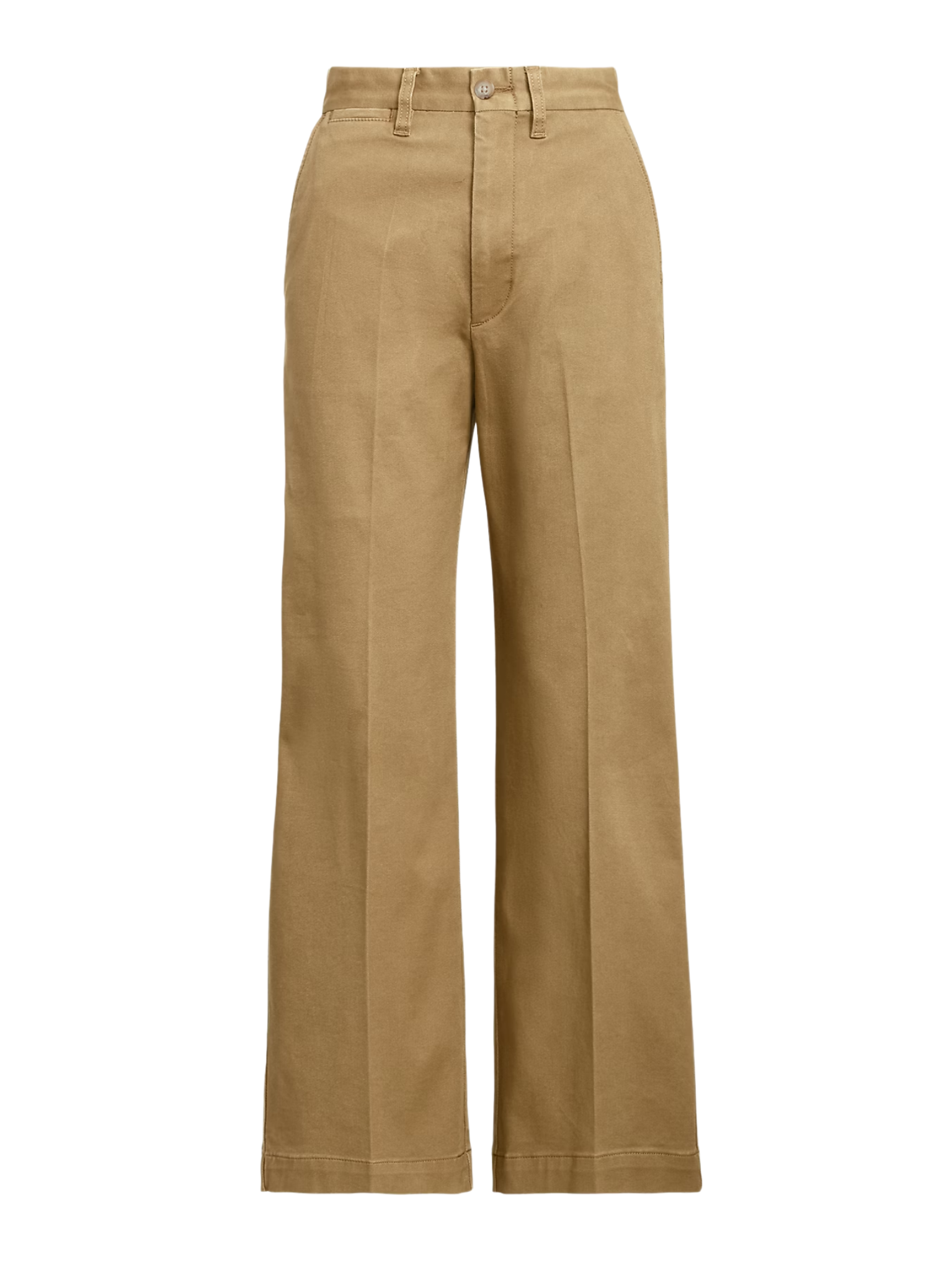 RALPH LAUREN WOMEN Chino Wide-Leg Trousers Montana Khaki