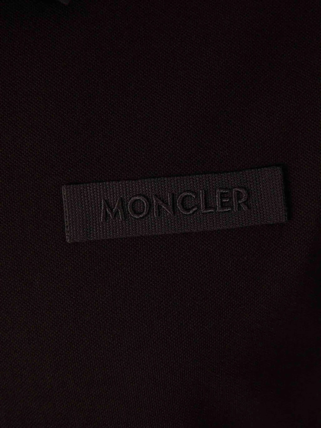 MONCLER Logo-stitched Short-sleeve Polo Shirt Black