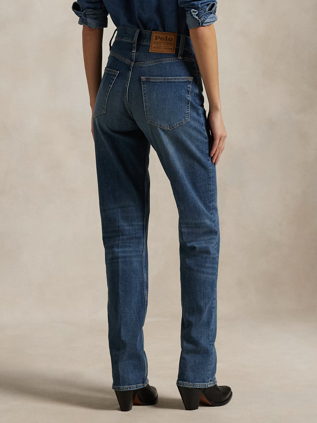 RALPH LAUREN WOMEN High-Rise Straight Jeans Telesto Wash