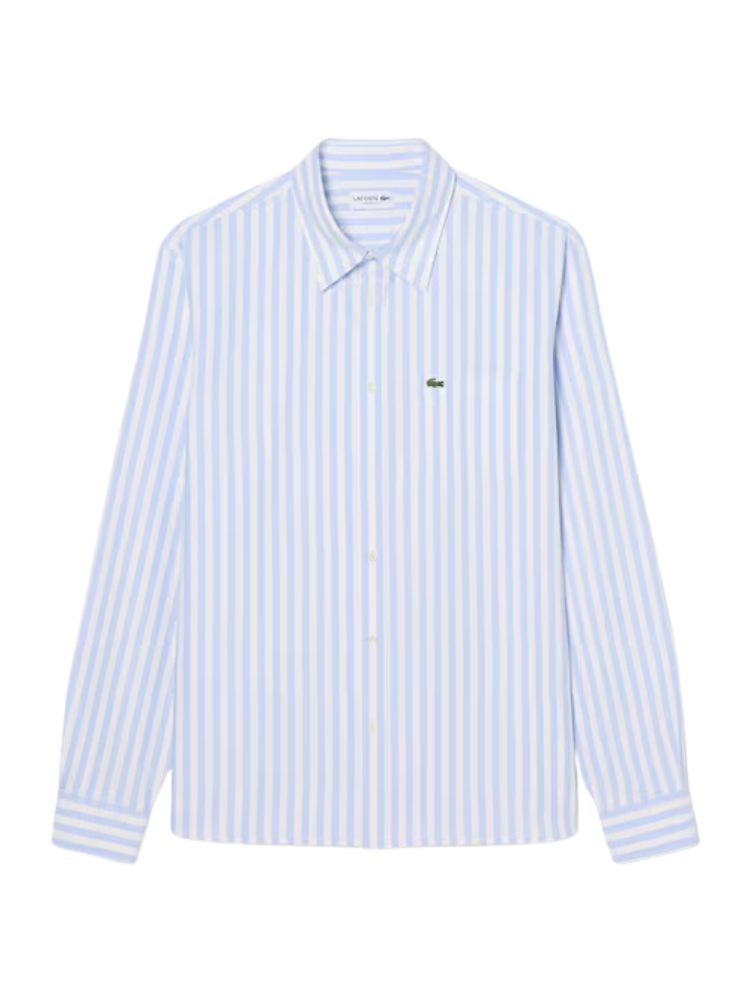 LACOSTE Regular Fit Striped Oxford Shirt Blue