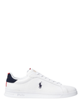 RALPH LAUREN Heritage Court II Leather Sneakers White/Navy/Red