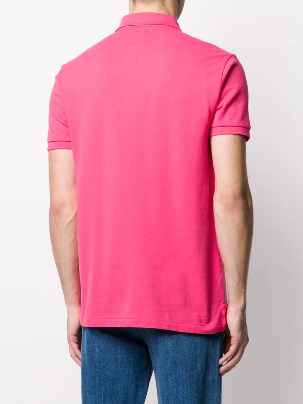 RALPH LAUREN Slim Fit Mesh Polo Shirt Hot Pink