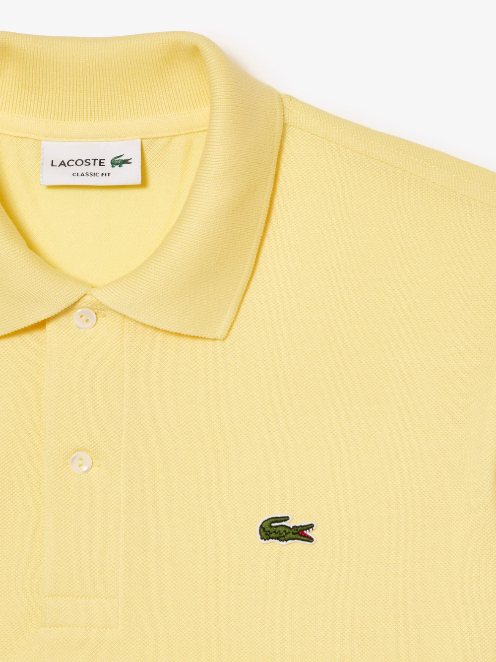 LACOSTE Classic Fit L.12.12 Original Polo Shirt Pastel Yellow