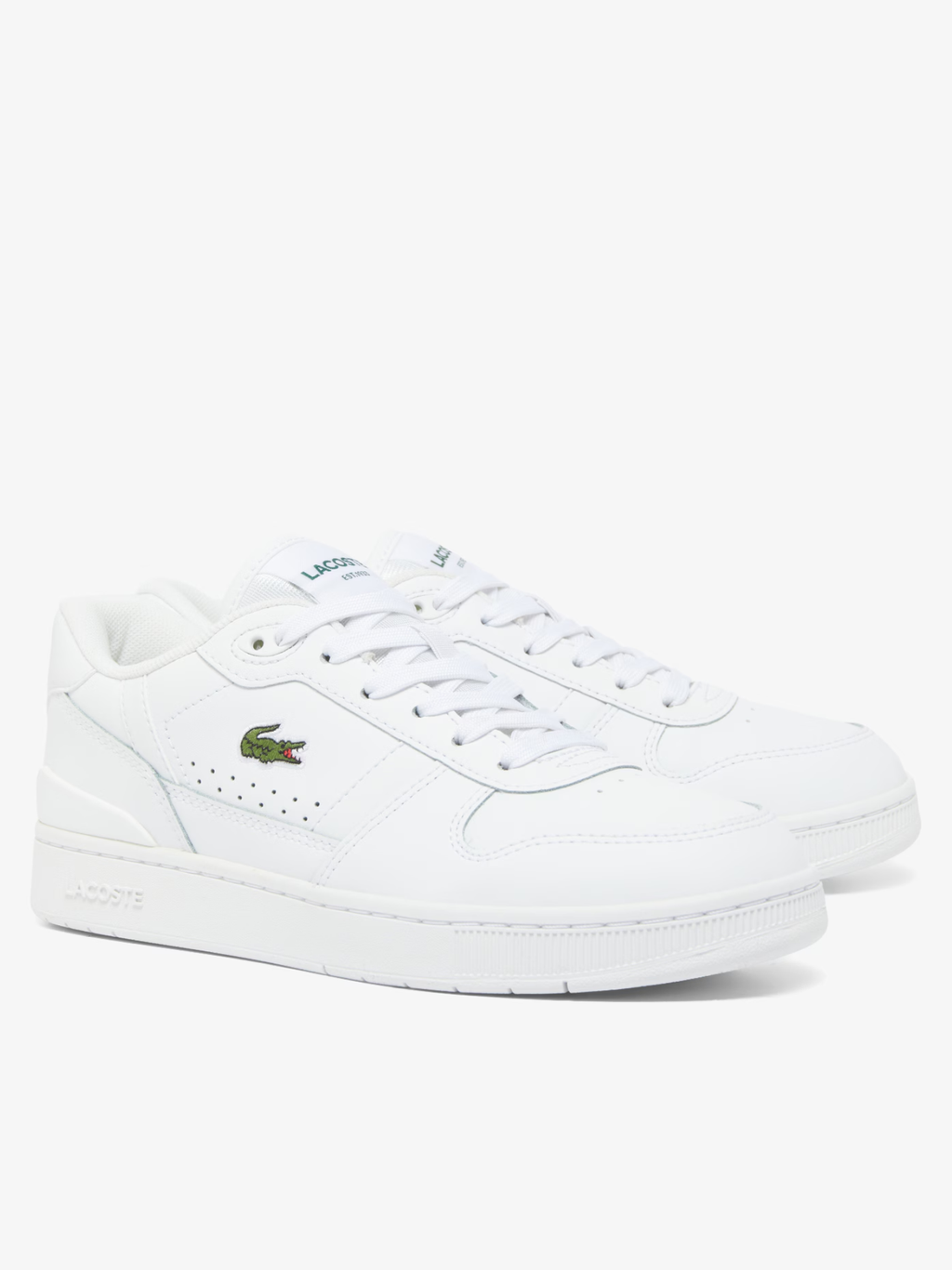 LACOSTE WOMEN T-Clip Set Leather Sneakers White
