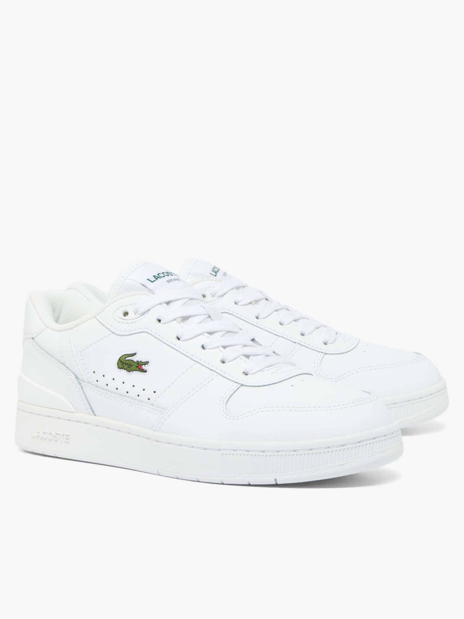 LACOSTE WOMEN T-Clip Set Leather Sneakers White