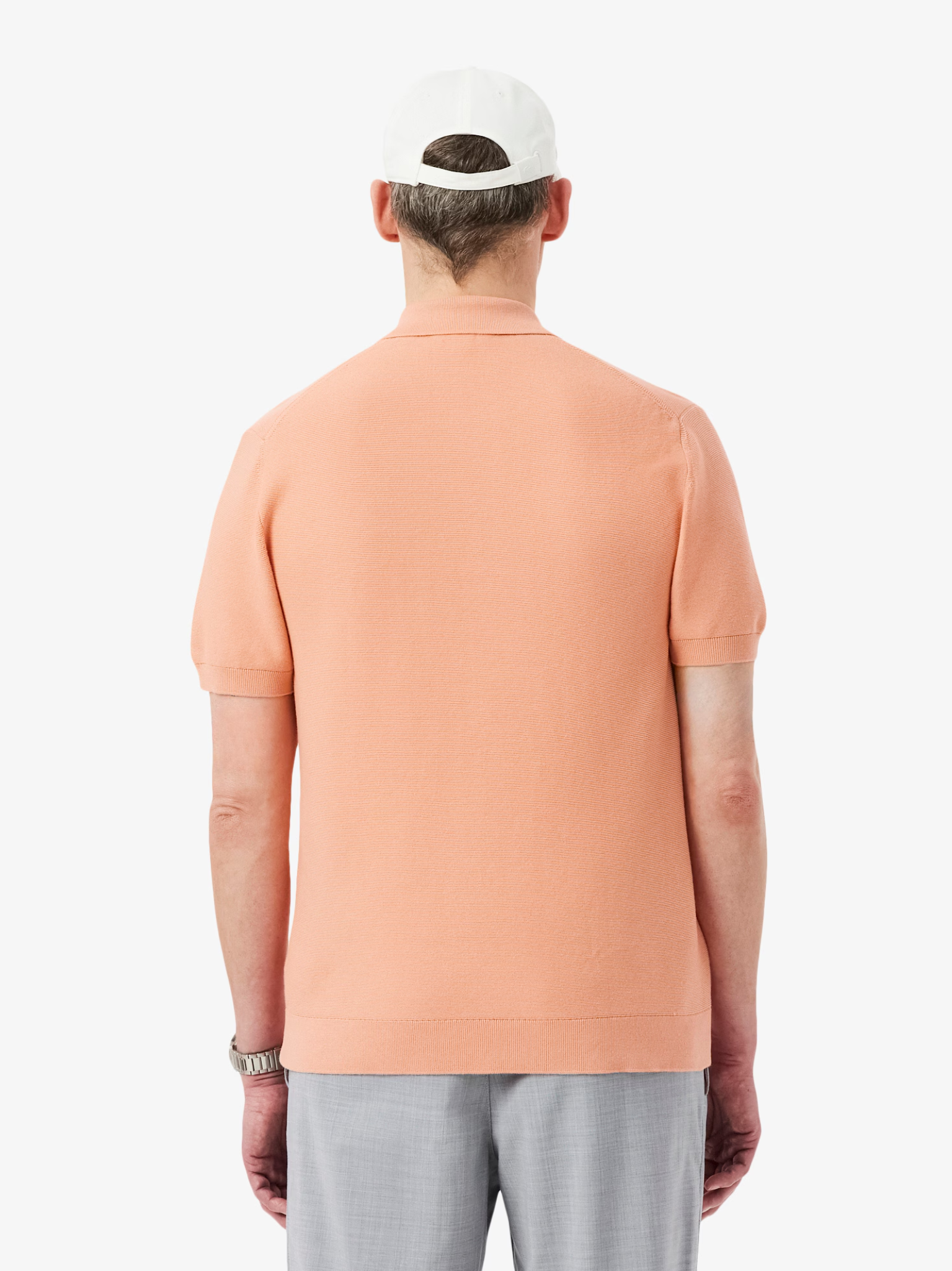 LACOSTE Classic Fit Knitted Polo Shirt Rose