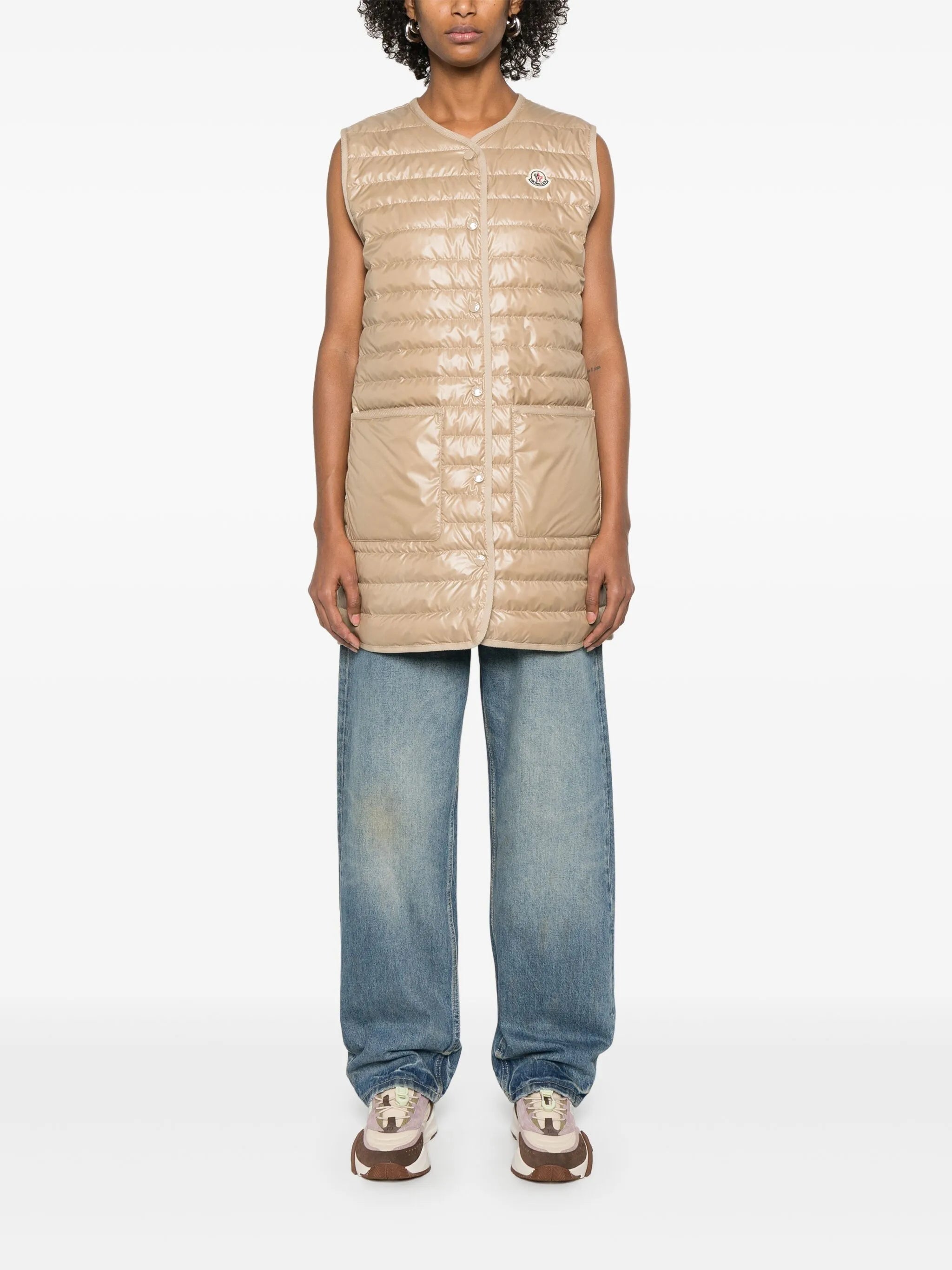 MONCLER WOMEN Meudon 3-in-1 Hooded Down Parka Coat Beige