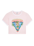 CASABLANCA WOMEN Innocence Triangle Short Sleeve T‑Shirt Pink