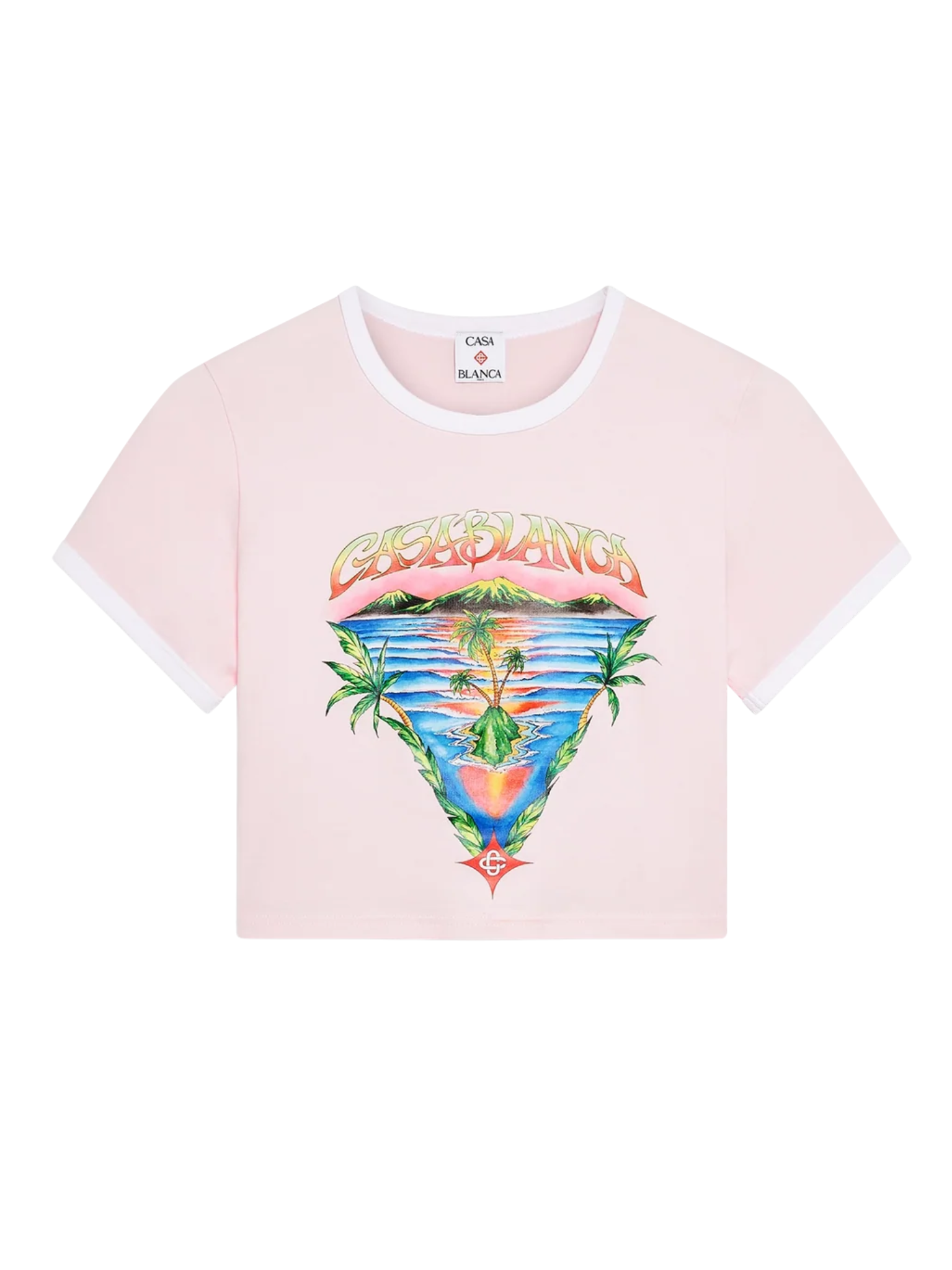 CASABLANCA WOMEN Innocence Triangle Short Sleeve T‑Shirt Pink