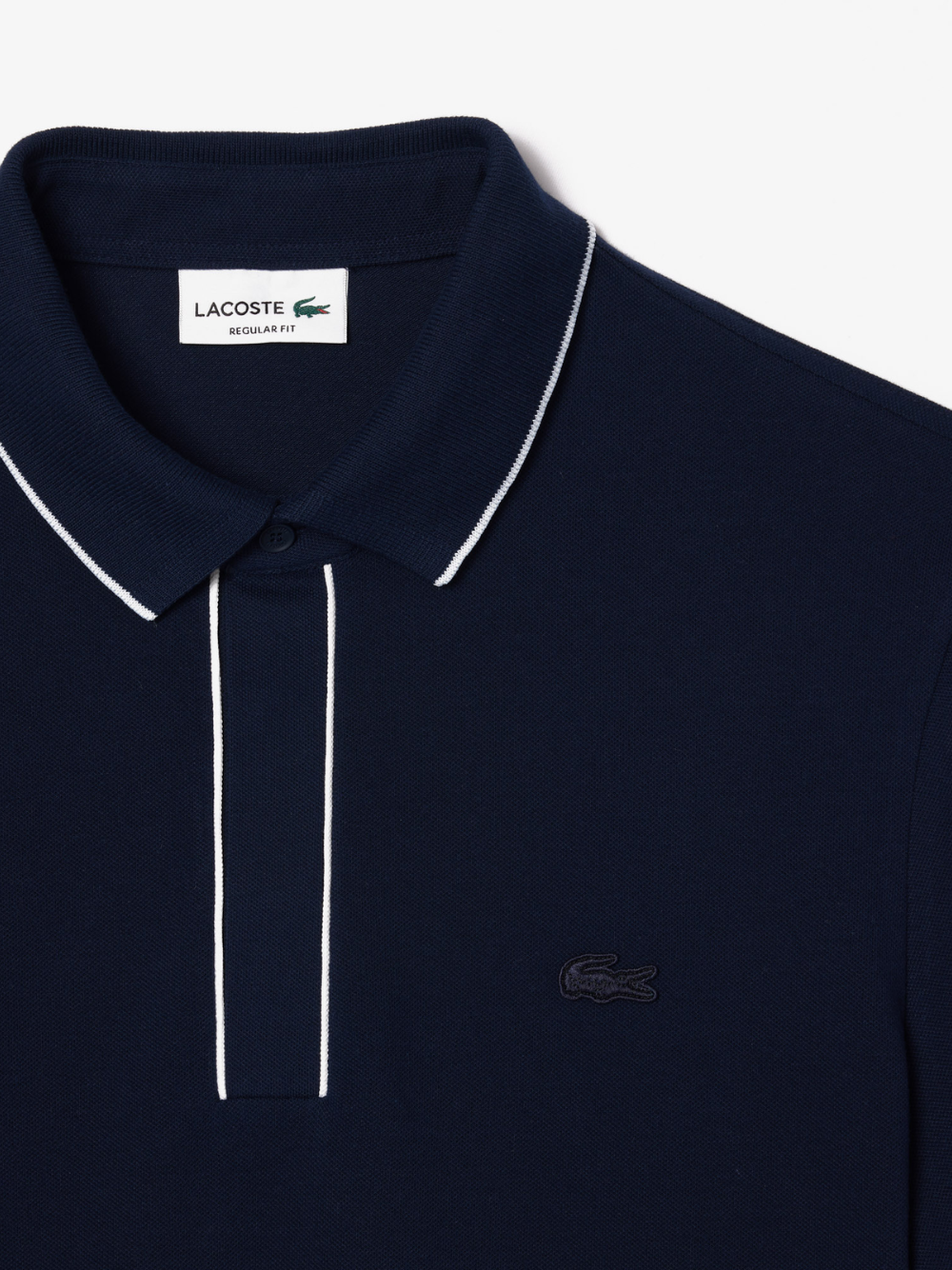 LACOSTE Regular Fit Paris Stretch Piqué Polo Shirt Midnight Blue