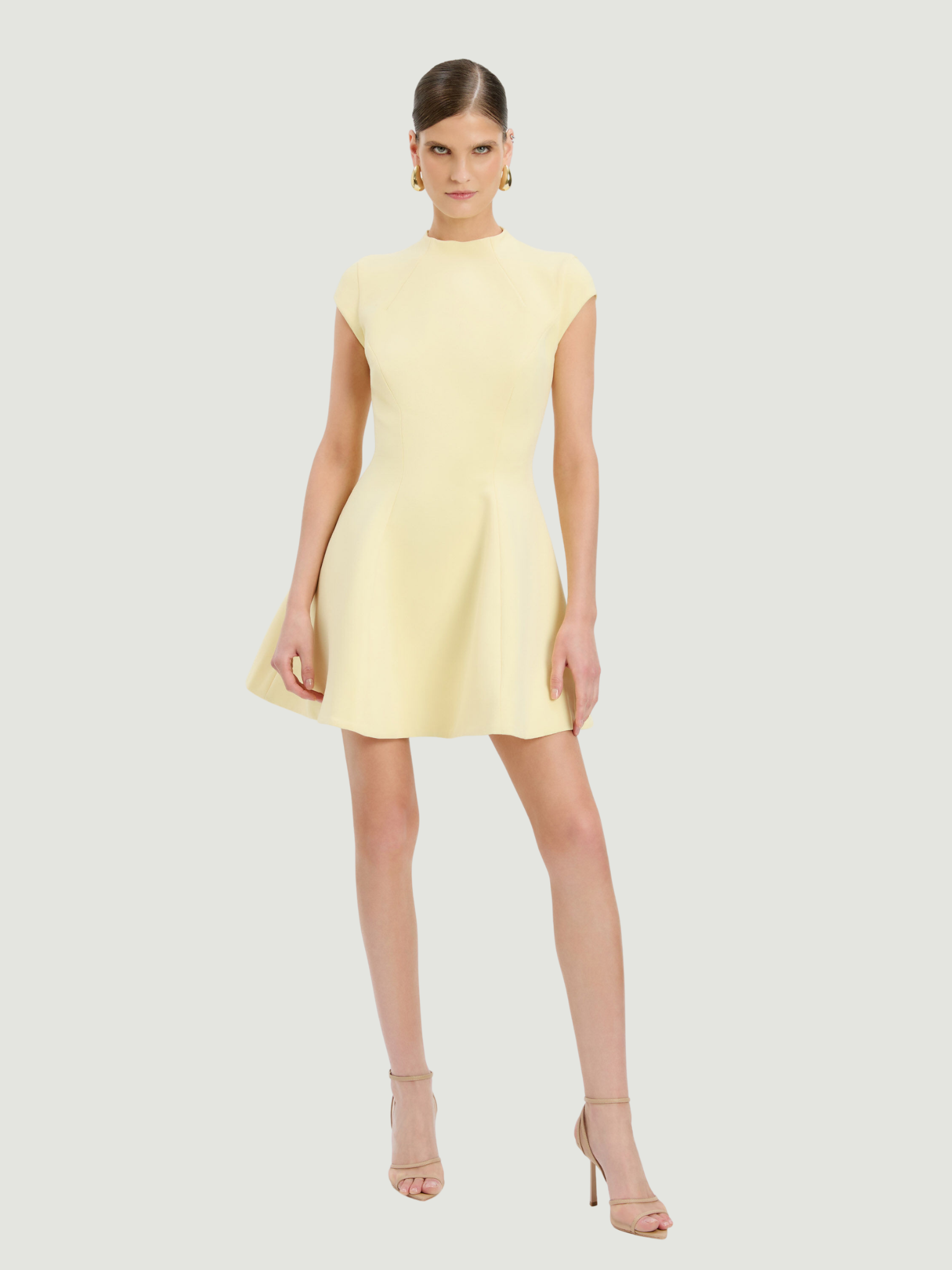 BARDOT WOMEN Beckett High Neck Mini Dress Canary Yellow
