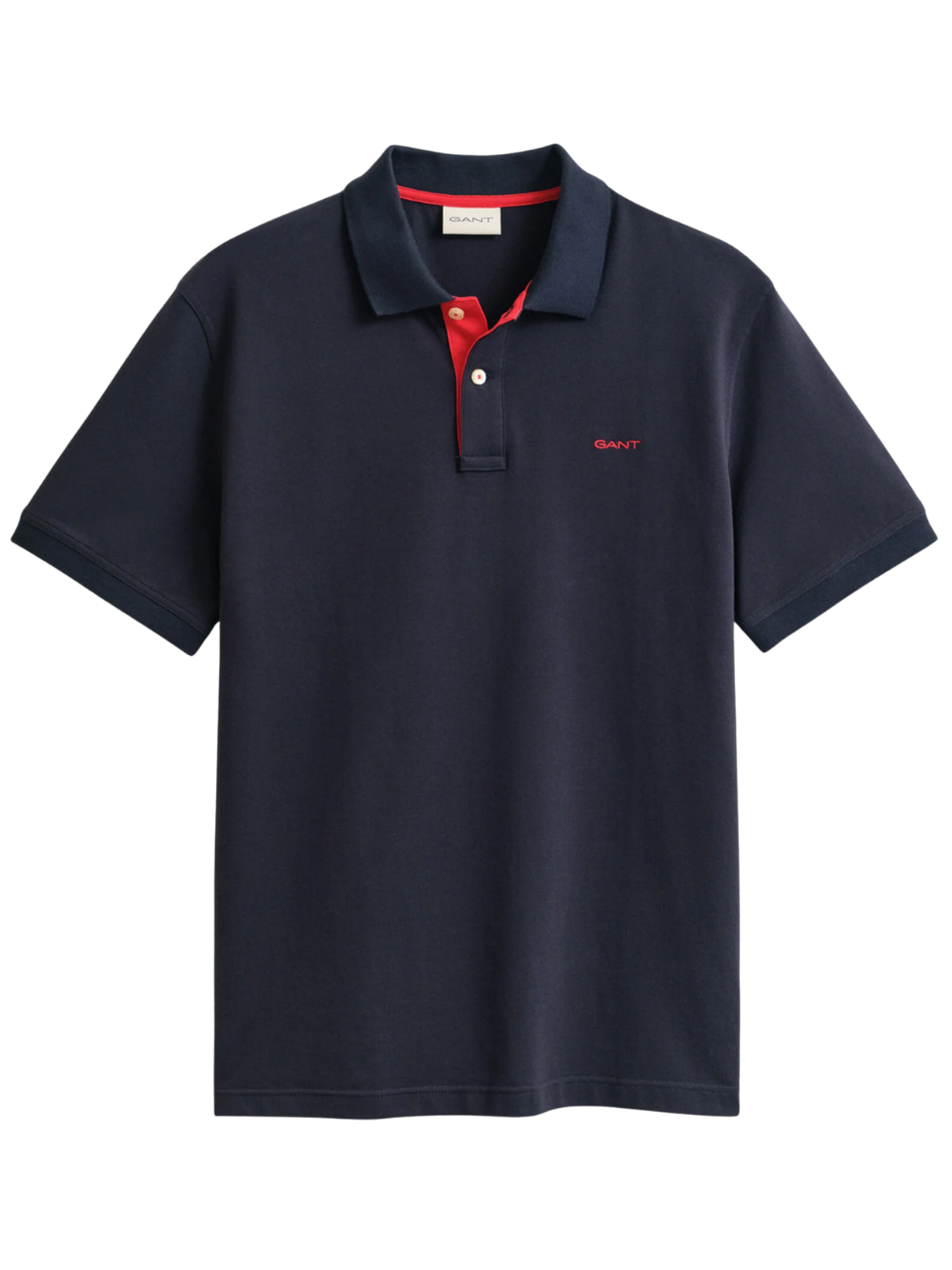 GANT Contrast Piqué Polo Shirt Evening Blue