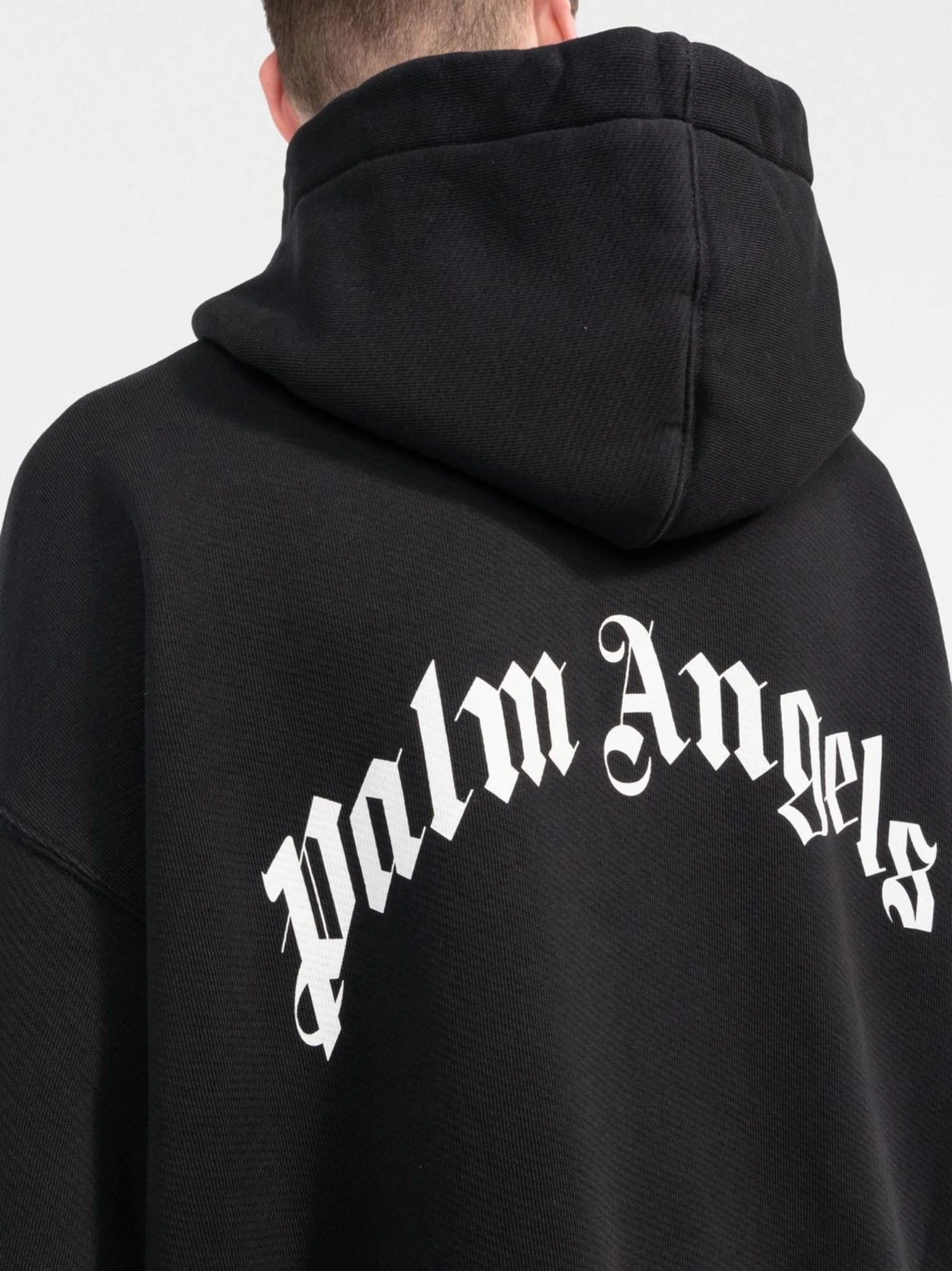 PALM ANGELS Banana Print Cotton Hoodie Black