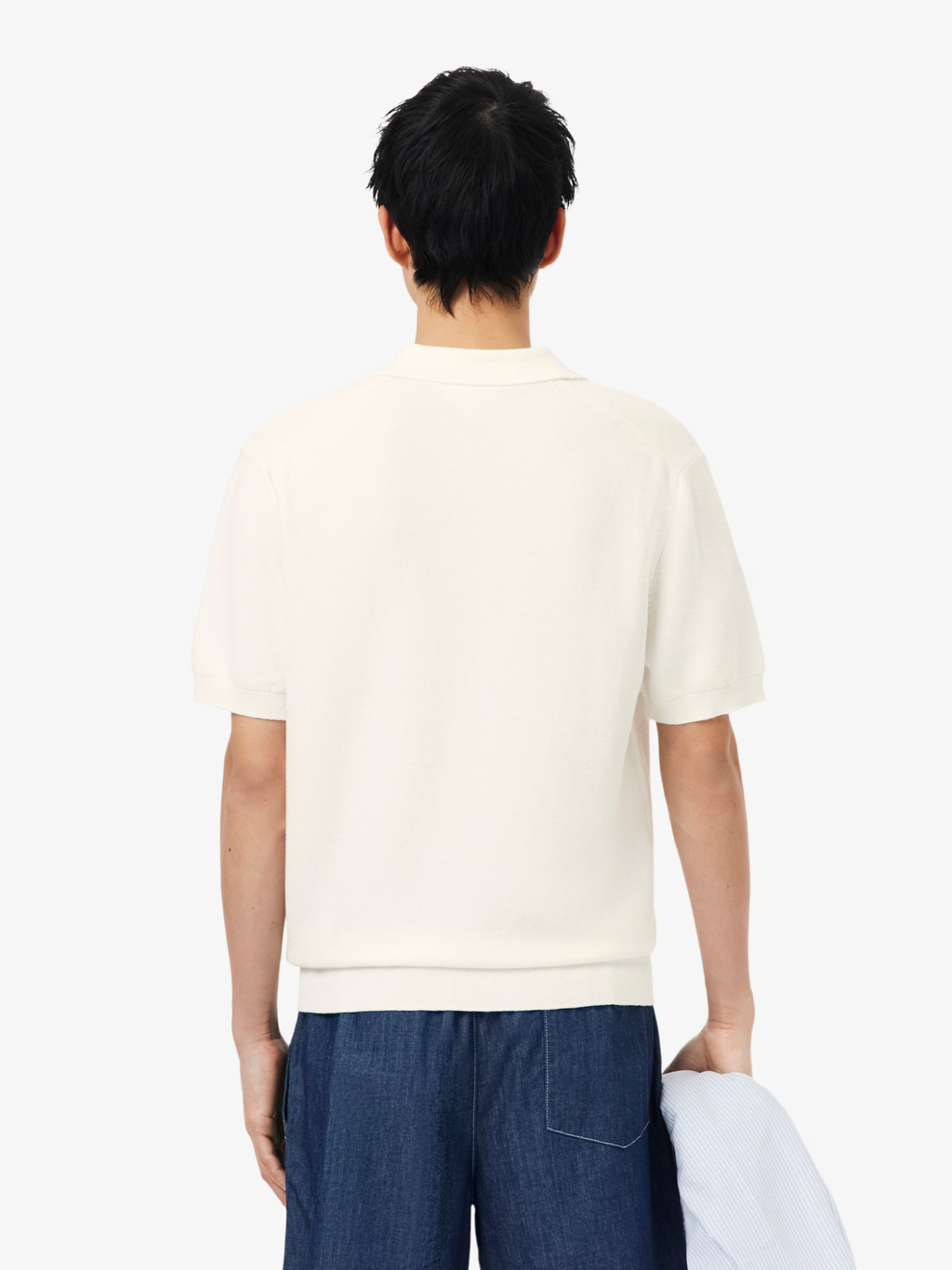 LACOSTE Classic Fit Knitted Polo Shirt White