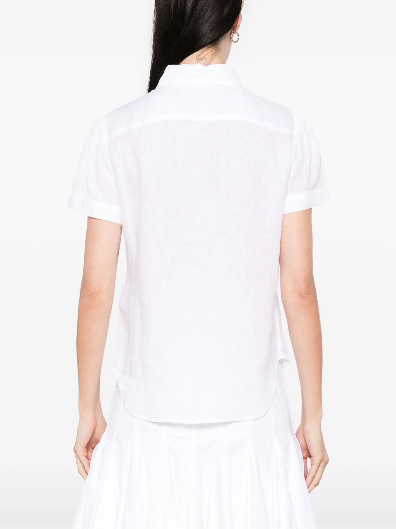 RALPH LAUREN WOMEN Linen Short-sleeve Shirt White