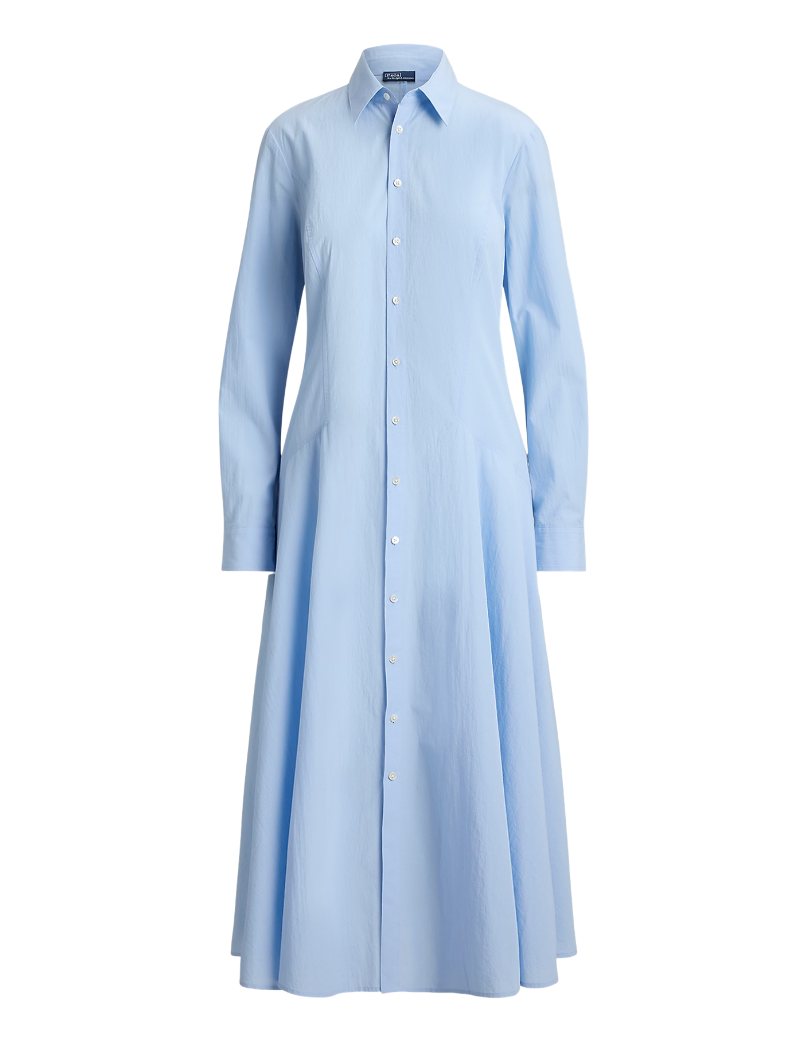 RALPH LAUREN WOMEN Cotton Panelled Shirt Dress Southport Blue
