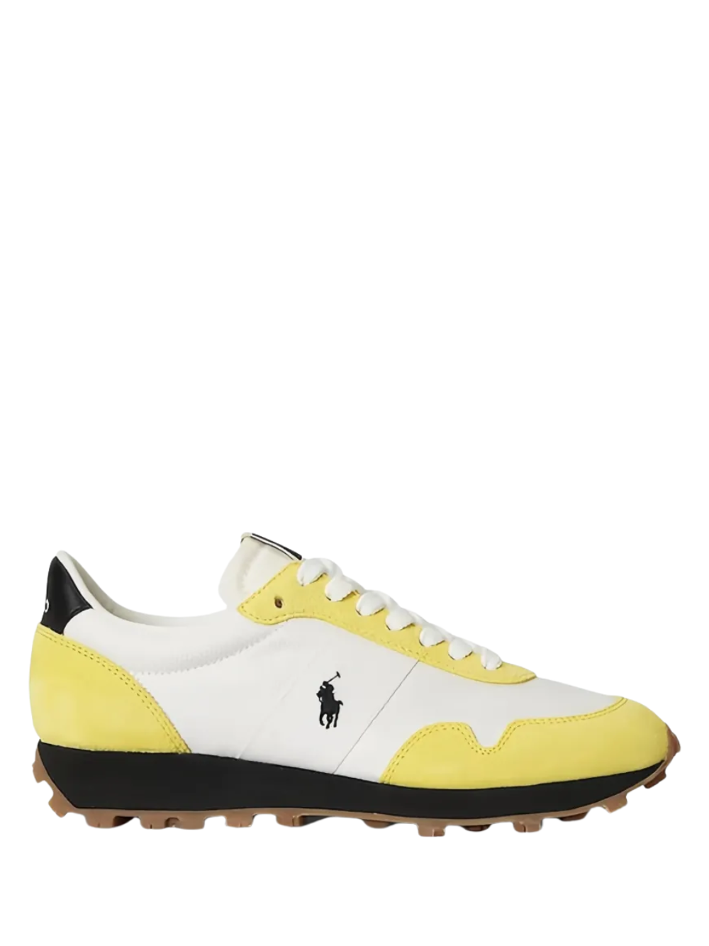 RALPH LAUREN Trail 125 Suede-Mesh Sneakers Bech Yellow/Deckwash White