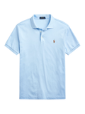 RALPH LAUREN Custom Slim Fit Soft Cotton Polo Shirt Office Blue