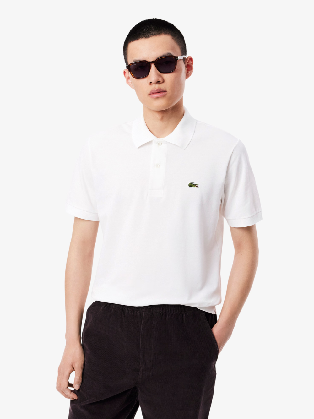 LACOSTE Classic Fit L.12.12 LIGHT Polo Shirt White