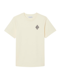 LACOSTE WOMEN Badge Cotton T-shirt Lemon Beige