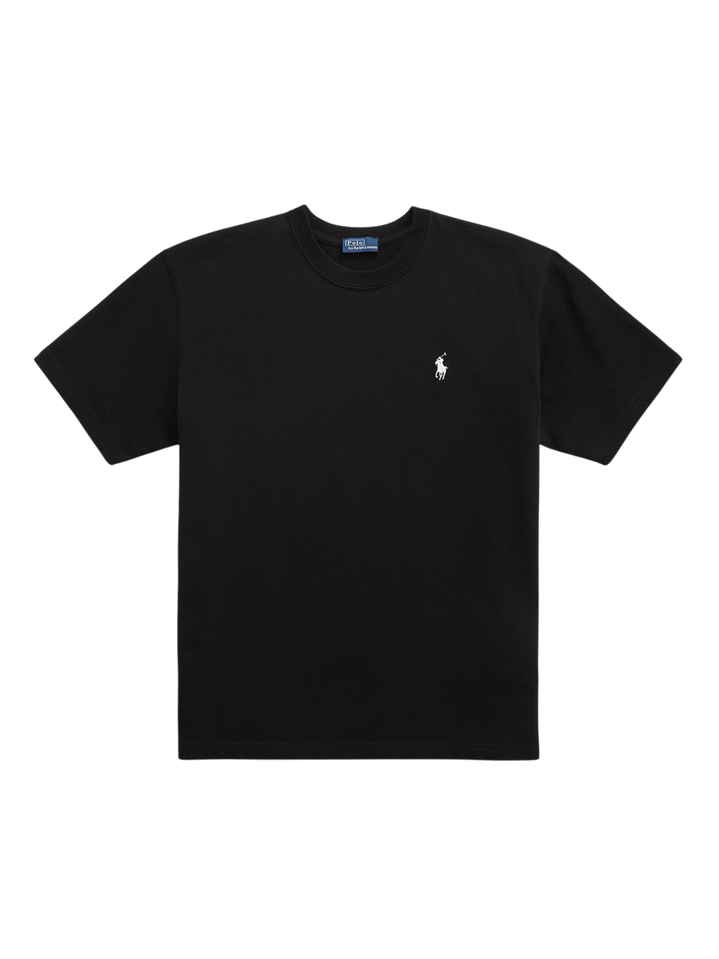RALPH LAUREN WOMEN Relaxed Fit Cotton Jersey Tee Polo Black