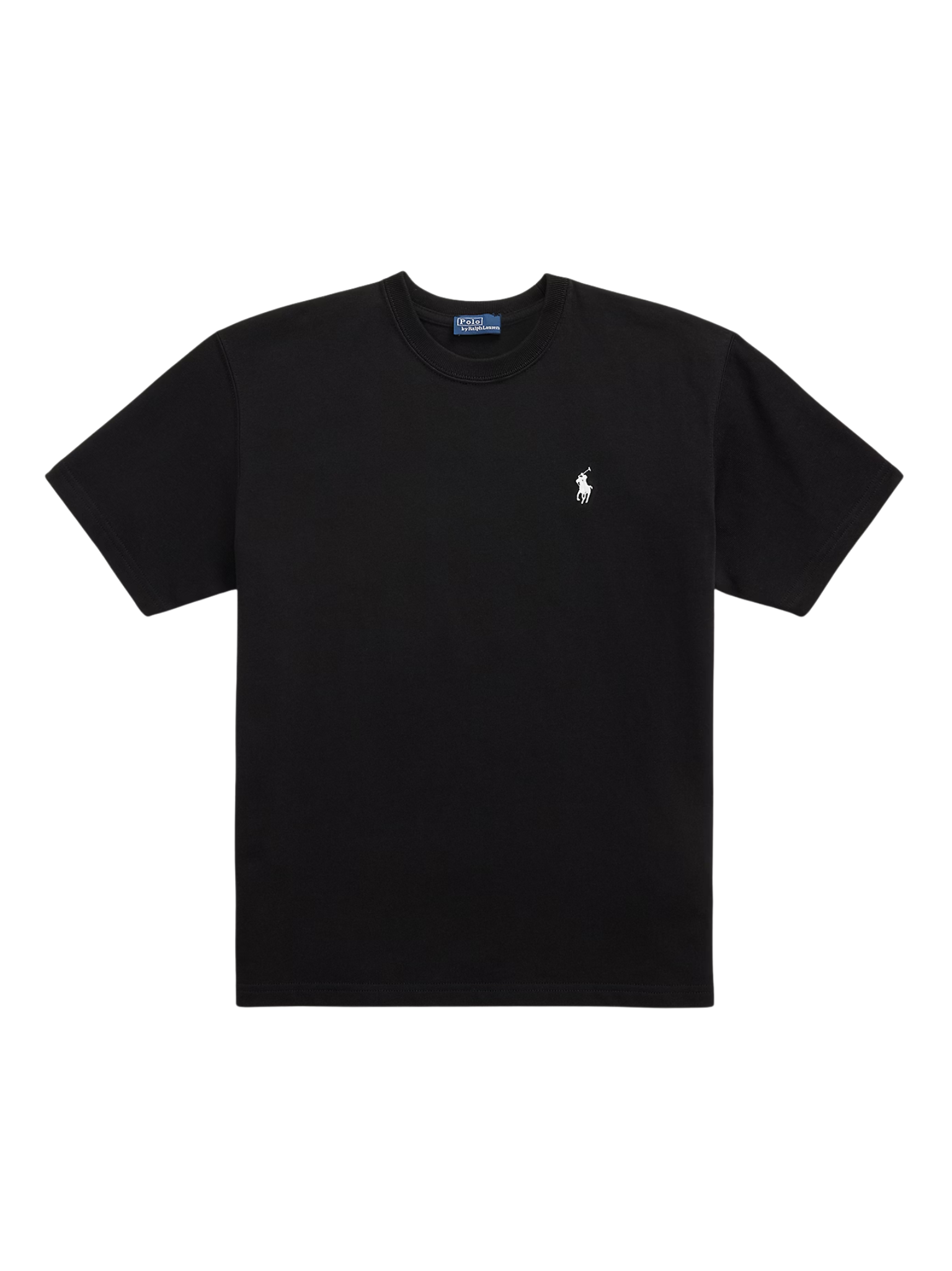 RALPH LAUREN WOMEN Relaxed Fit Cotton Jersey Tee Polo Black