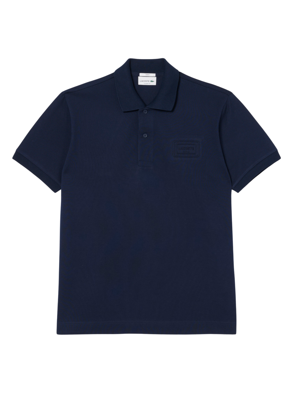LACOSTE Classic Fit Embossed Branding Polo Shirt Midnight Blue