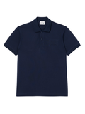 LACOSTE Classic Fit Embossed Branding Polo Shirt Midnight Blue