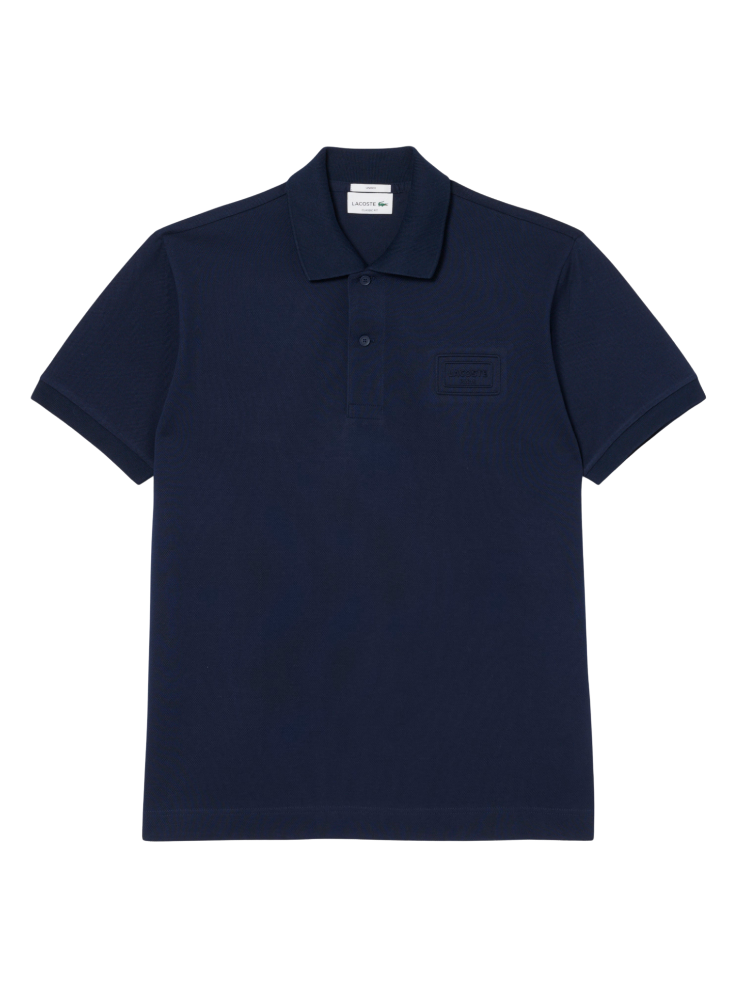 LACOSTE Classic Fit Embossed Branding Polo Shirt Midnight Blue