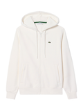 LACOSTE WOMEN Zipped Fleece Hoodie White