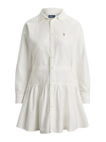 RALPH LAUREN WOMEN Cotton Oxford Panelled Shirt Dress White