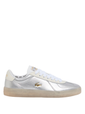 LACOSTE WOMEN Baseshot Pro Leather Sneakers Silver/White