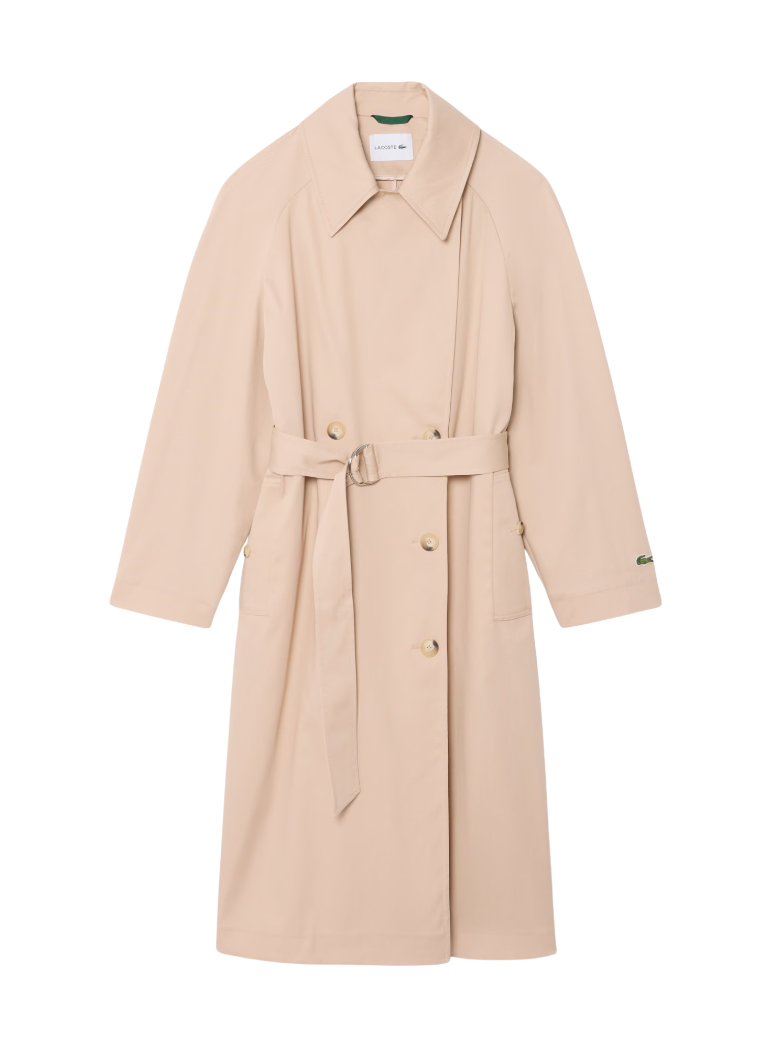 LACOSTE WOMEN Oversized Water-Repellent Trench Coat Beige