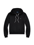RALPH LAUREN WOMEN Shrunken Fit Fleece Hoodie Polo Black