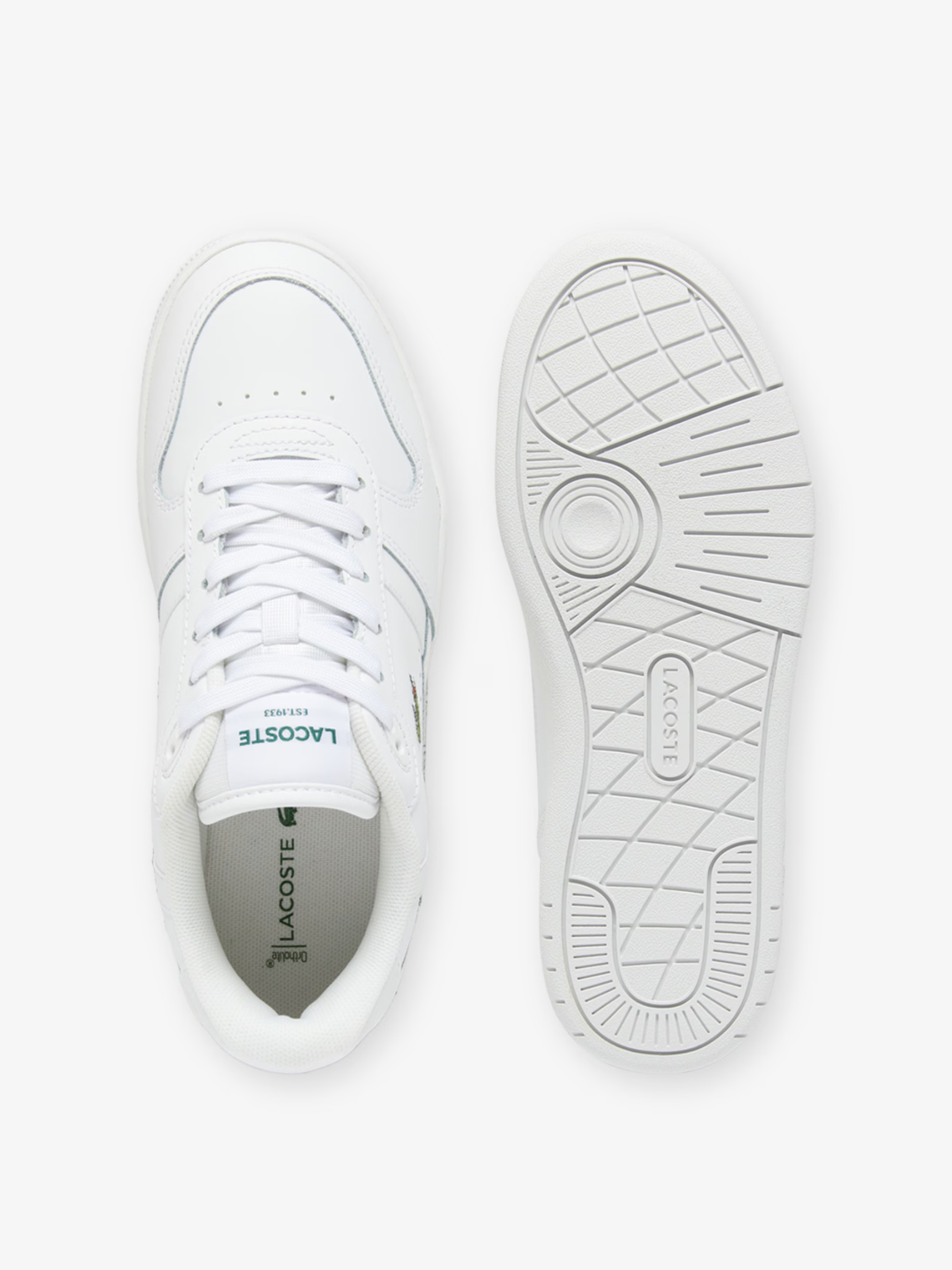 LACOSTE WOMEN T-Clip Set Leather Sneakers White