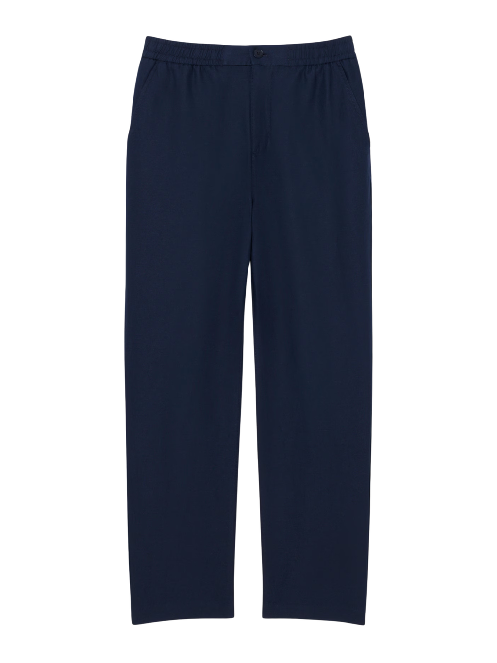LACOSTE Regular Fit Linen Chino Pants Midnight Blue